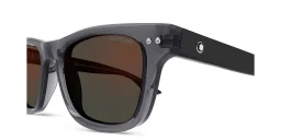 Shop MONTBLANC Rectangle Sunglasses in Grey online.