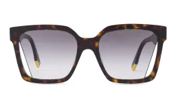 Shop FENDI Fendi Way Oversized Square Sunglasses in Dark Havana online.