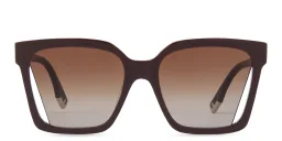 Shop FENDI Fendi Way Oversized Square Sunglasses in Bordeaux online.