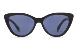 Shop FENDI Lettering Cat-Eye Sunglasses in Black online.