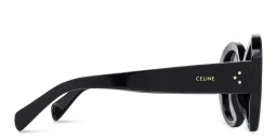 Shop CELINE CELINE 3 Dots Round Sunglasses in Black online.