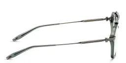 Shop AKONI Unisex Aviator Eyeglasses in Green online.