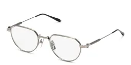 Shop AKONI Unisex Round Eyeglasses in Silver online.