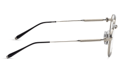 Shop AKONI Unisex Round Eyeglasses in Silver online.