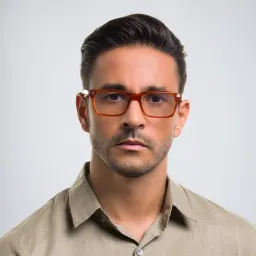 Shop Cartier Première de Cartier Rectangle Eyeglasses in Havana online.