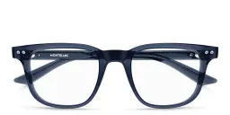 Shop MONTBLANC Square Eyeglasses in Blue online.