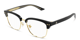 Shop MONTBLANC Square Eyeglasses in Black online.