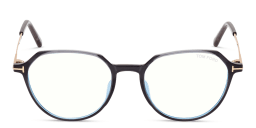 Shop TOM FORD Round Eyeglasses in Shiny Grey online.