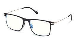 Shop TOM FORD Wide Square Eyeglasses in Matte Black online.