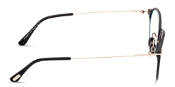 Shop TOM FORD Round Eyeglasses in Matte Black online.