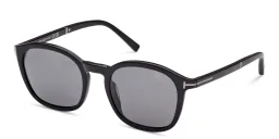 Shop TOM FORD Jayson Square Sunglasses in Shiny Black online.