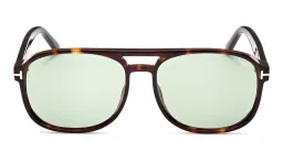 Shop TOM FORD Rosco Aviator Sunglasses in Havana online.