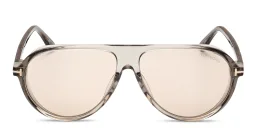 Shop TOM FORD Marcus Pilot Sunglasses in Shiny Light Green online.