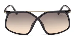 Shop TOM FORD Meryl Square Sunglasses in Shiny Black online.