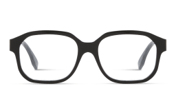 Shop FENDI FF Logo Rectangle Eyeglasses in Black online.