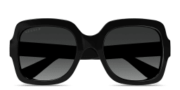 Shop GUCCI Oversized Square Sunglasses in Black online.