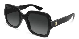 Shop GUCCI Oversized Square Sunglasses in Black online.