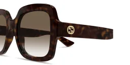 Shop GUCCI Interlocking G Oversized Square Sunglasses in Dark Havana online.