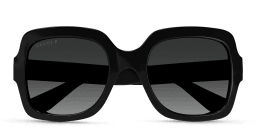 Shop GUCCI Oversized Square Sunglasses in Black online.