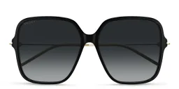 Shop GUCCI Oversized Square Sunglasses in Black online.