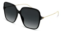 Shop GUCCI Oversized Square Sunglasses in Black online.