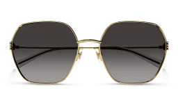 Shop GUCCI Irregular Sunglasses in Gold online.