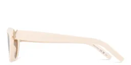 Shop SAINT LAURENT Cat-Eye Sunglasses in Beige online.