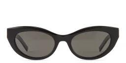 Shop SAINT LAURENT Cat-Eye Sunglasses in Black online.