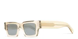 Shop SAINT LAURENT Unisex Rectangle Sunglasses in Beige online.