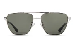 Shop BOTTEGA VENETA Aviator Sunglasses in Silver online.