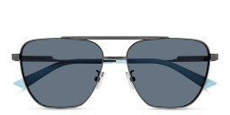 Shop BOTTEGA VENETA Aviator Sunglasses in Gunmetal online.