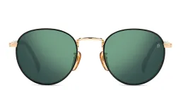 Shop DAVID BECKHAM Panthos Sunglasses in Matte Black Gold online.