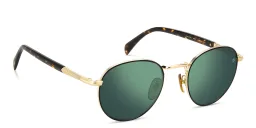 Shop DAVID BECKHAM Panthos Sunglasses in Matte Black Gold online.