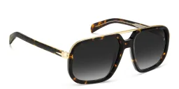 Shop DAVID BECKHAM Aviator Sunglasses in Havana Gold online.