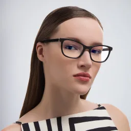 Shop SAINT LAURENT Cat-Eye Eyeglasses in Black online.