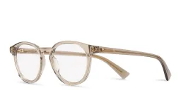 Shop BOTTEGA VENETA Unisex Round Eyeglasses in Brown online.