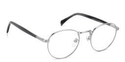 Shop DAVID BECKHAM Panthos Eyeglasses in Ruthenium Grey Horn online.