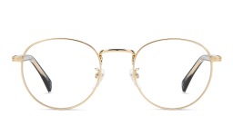 Shop DAVID BECKHAM Panthos Eyeglasses in Gold Black online.