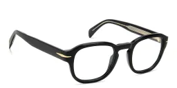 Shop DAVID BECKHAM Rectangle Eyeglasses in Black online.