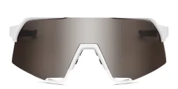 Shop 100 % S3 Half-Rim Irregular Sunglasses in White online.