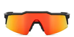 Shop 100 % Speedcraft SL Half-Rim Irregular Sunglasses in Black online.