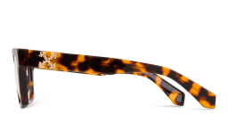 Shop OFF WHITE Style 21 Unisex Square Eyeglasses in Havana online.