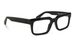 Shop OFF WHITE Unisex Square Eyeglasses in Rubber Black online.