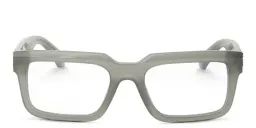 Shop OFF WHITE Unisex Square Eyeglasses in Grey online.