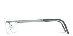 Shop Silhouette Rimless Wide Square Eyeglasses in Grey online.