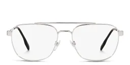 Shop BURBERRY Wide Square Eyeglasses in Silver online.