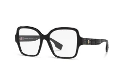 Shop BURBERRY Square Eyeglasses in Black online.