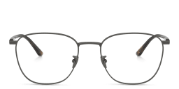 Shop GIORGIO ARMANI Square Eyeglasses in Brushed Gunmetal online.