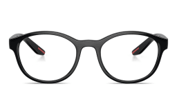 Shop Prada Linea Rossa Panthos Eyeglasses in Shiny Black online.