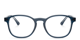 Shop Ray-Ban Unisex Panthos Eyeglasses in Blue online.